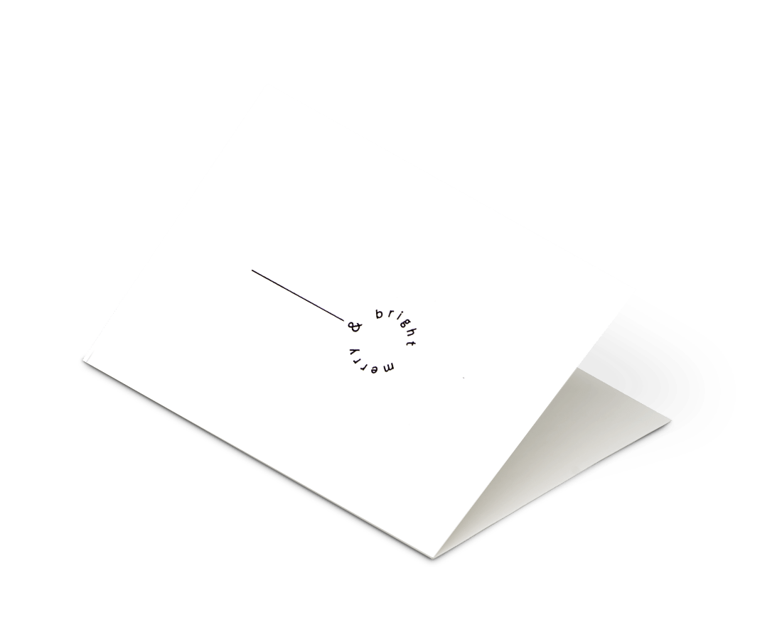 Ola Studio - 'Foil Blocked Christmas Card, Merry & Bright, Natural/Black' Card