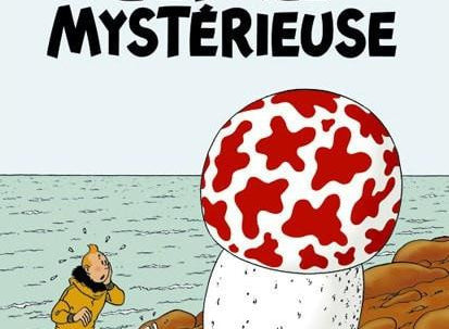 Moulinsart Tintin The Adventures of Tintin: L'Étoile Mystérieuse Poster in French. 50x70cm