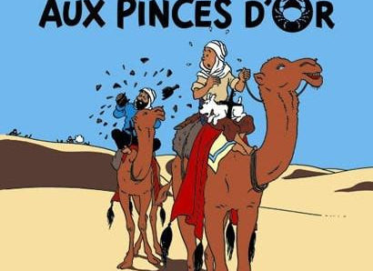 Moulinsart Tintin The Adventures of Tintin: Le Crabe aux Pinces D'or Poster in French. 50x70cm