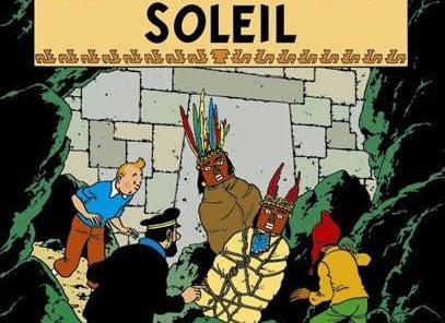 Moulinsart Tintin The Adventures of Tintin: Le Temple du Soleil Poster in French. 50x70cm