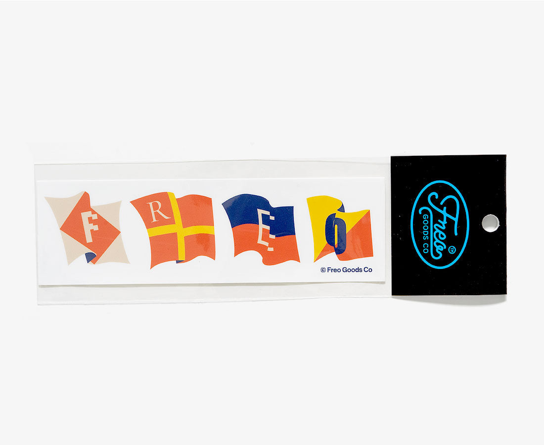 'F R E O' Nautical Maritime Signal Bumper Sticker
