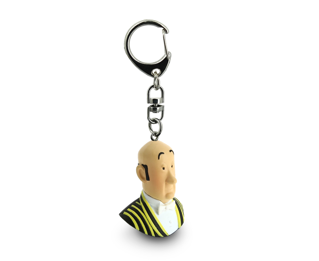 Nestor Bust Keyring. Moulinsart. Compendium Design Store. AfterPay, ZipPay accepted.