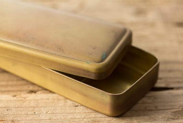 Traveler's Company Japan brass pen case. Traveler's Company Japan. Compendium Design Store. AfterPay, ZipPay accepted.