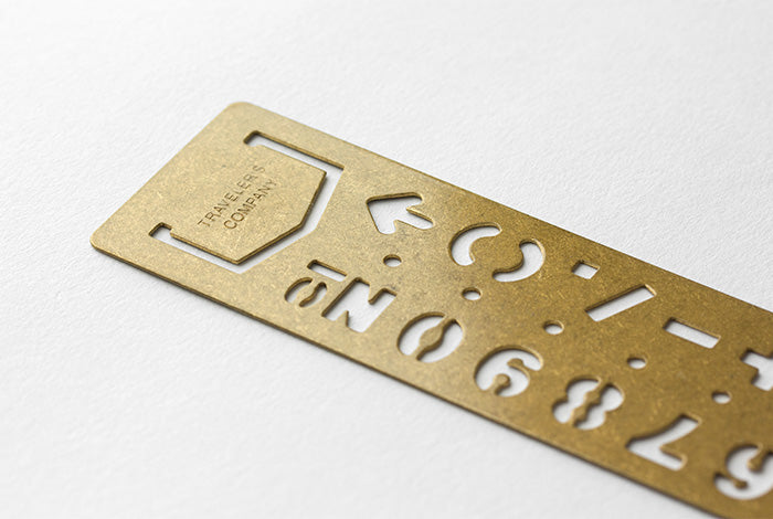 Travelers Company Japan Brass Template Bookmark Number