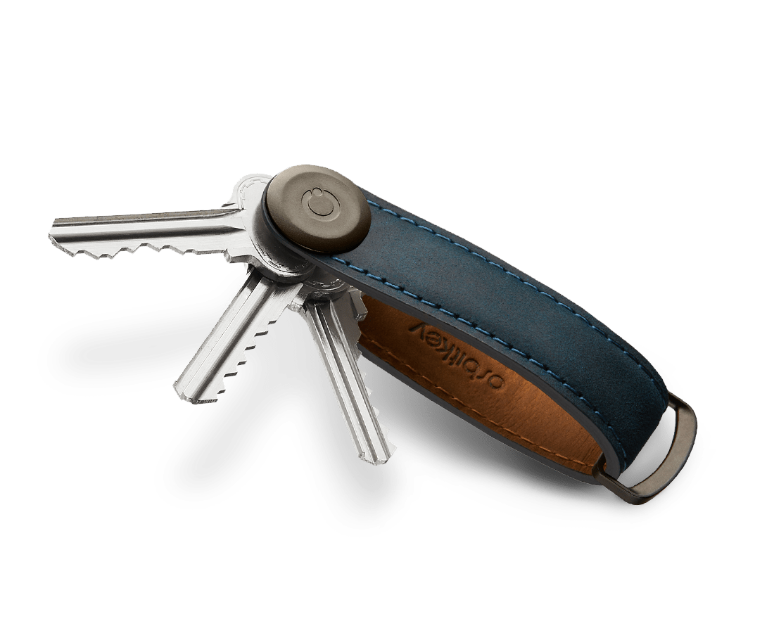 Orbitkey Key Organiser Crazy Horse Leather Edition Marine Blue
