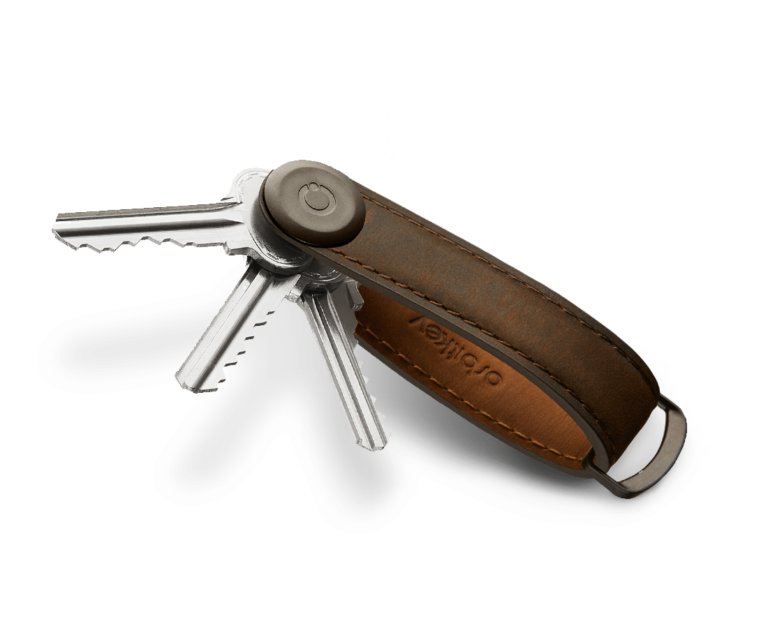 Orbitkey Key Organiser Crazy Horse Leather Edition Oak Brown