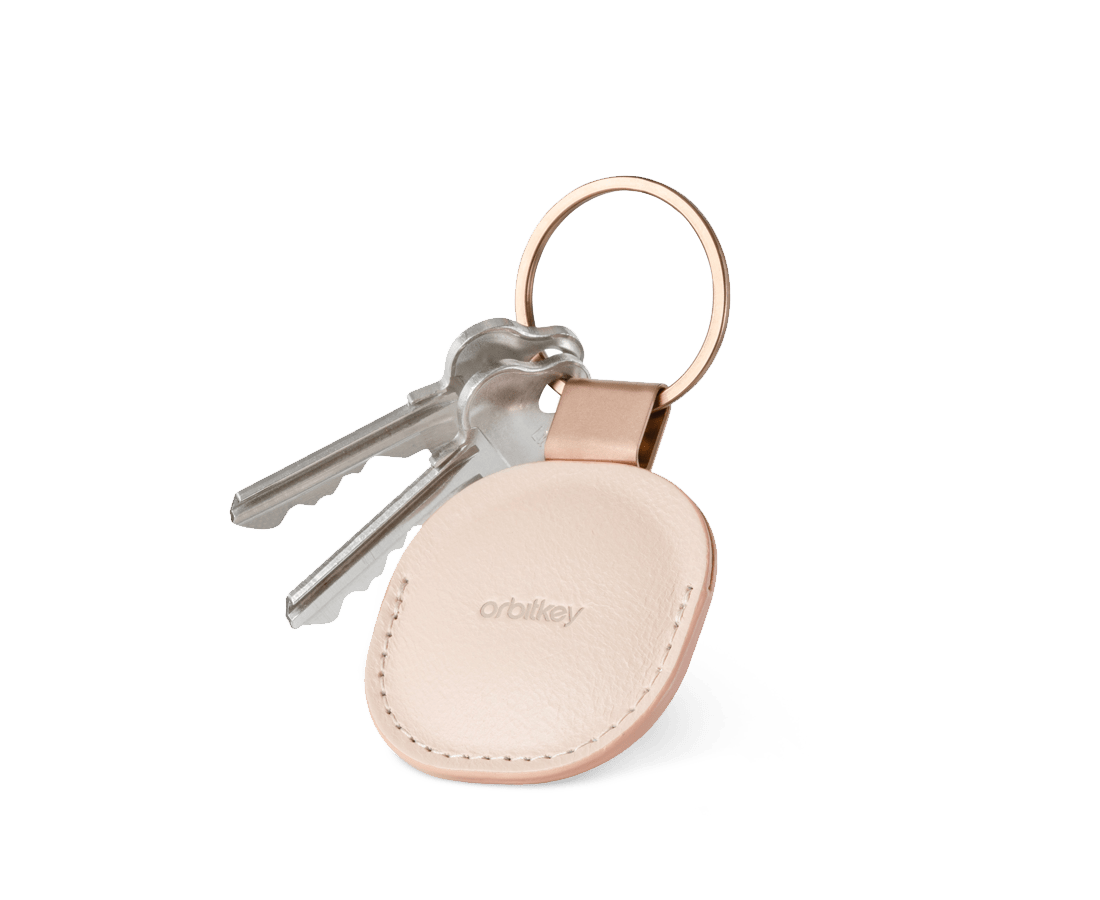 Orbitkey AirTag Leather Holder Blush