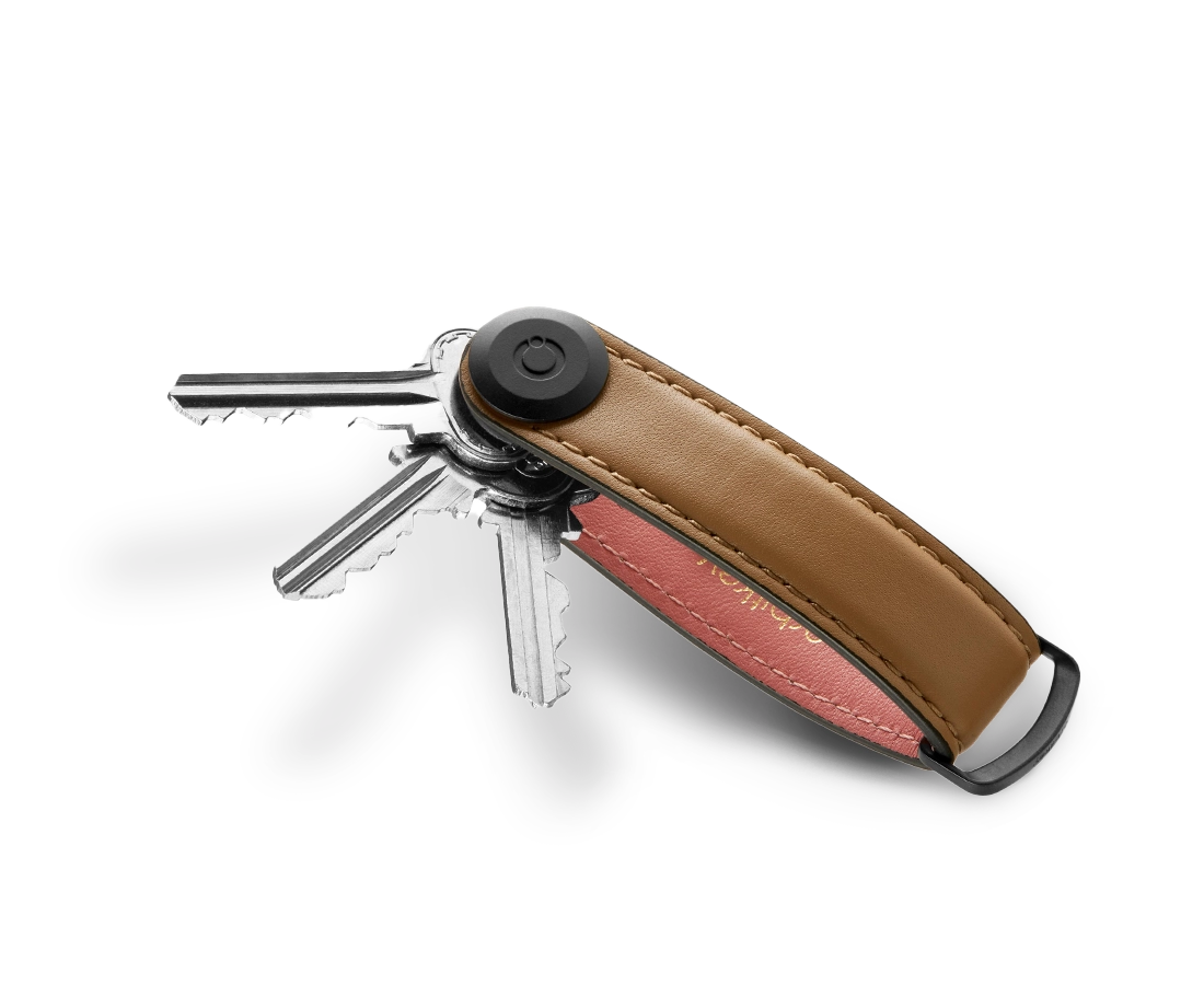 Orbitkey Key Organiser Premium Leather Edition Cocoa Rose