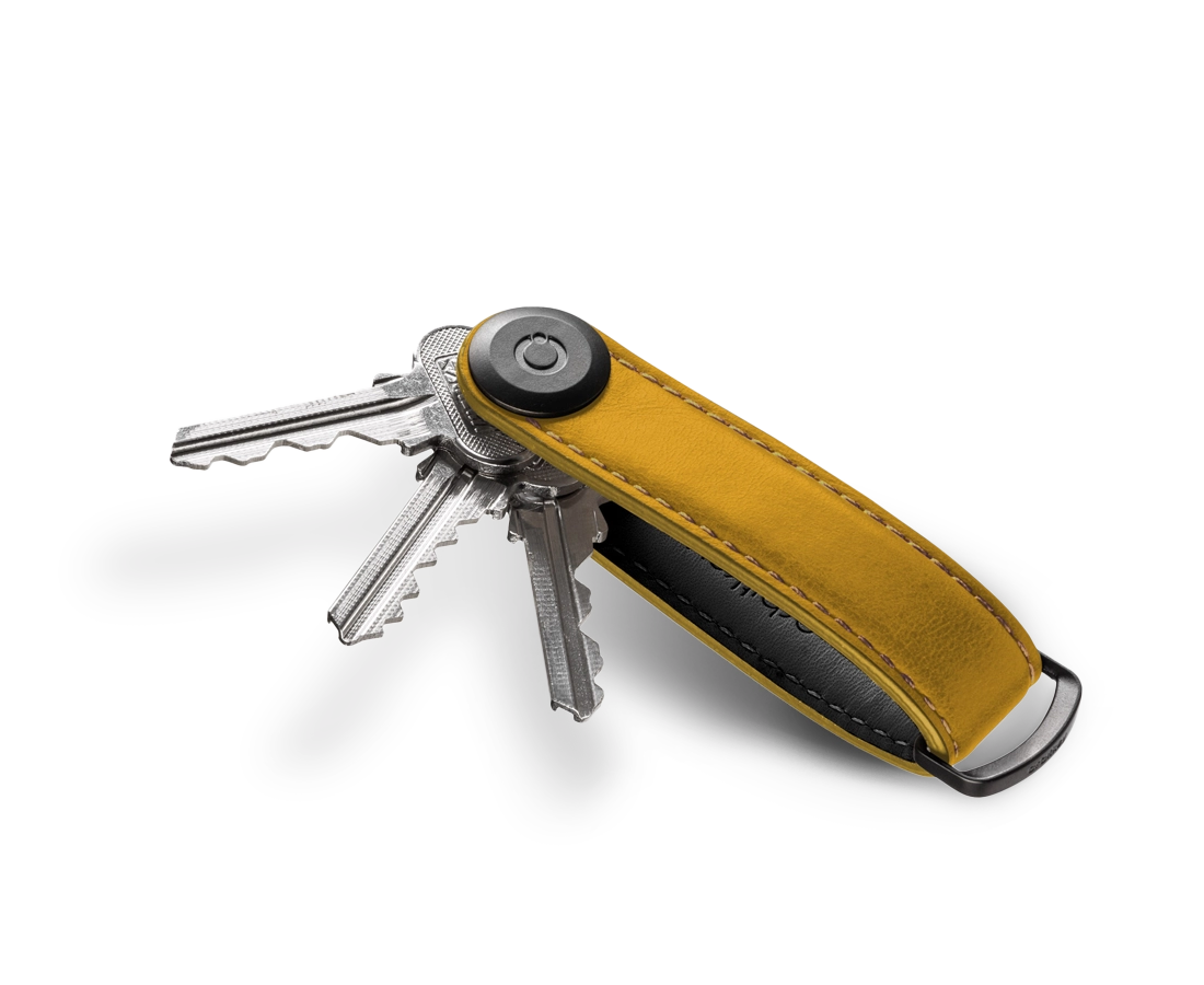 Orbitkey Key Organiser Premium Leather Edition Mustard