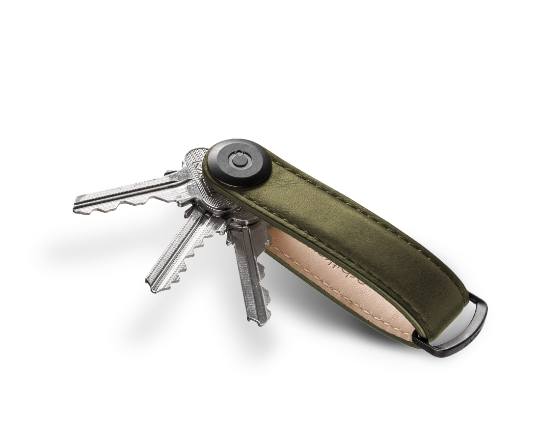 Orbitkey Key Organiser Premium Leather Edition Olive