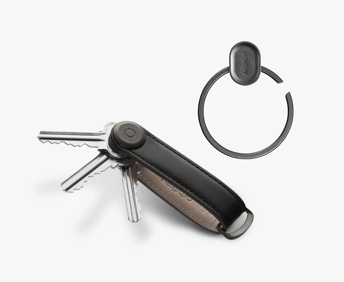 Orbitkey Leather Key Organiser + Ring V2 Bundle