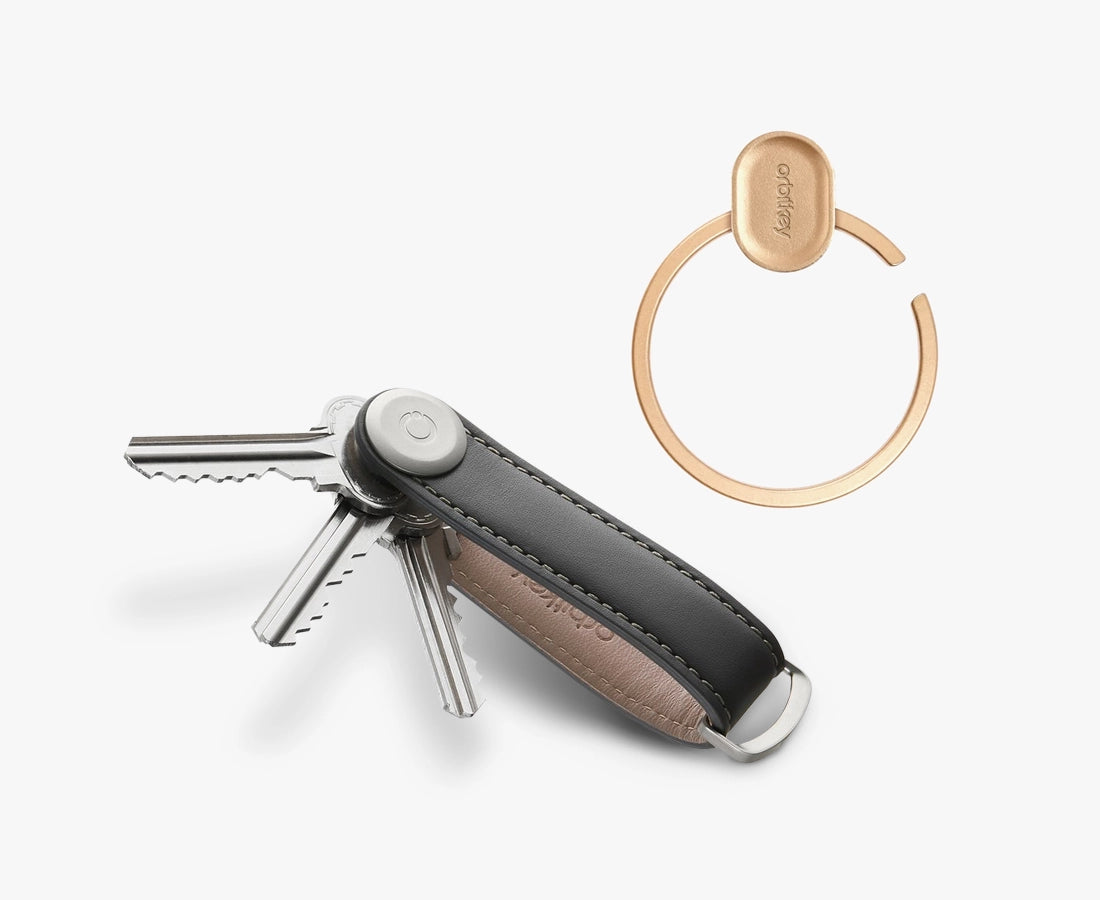 Orbitkey Leather Key Organiser + Ring V2 Bundle