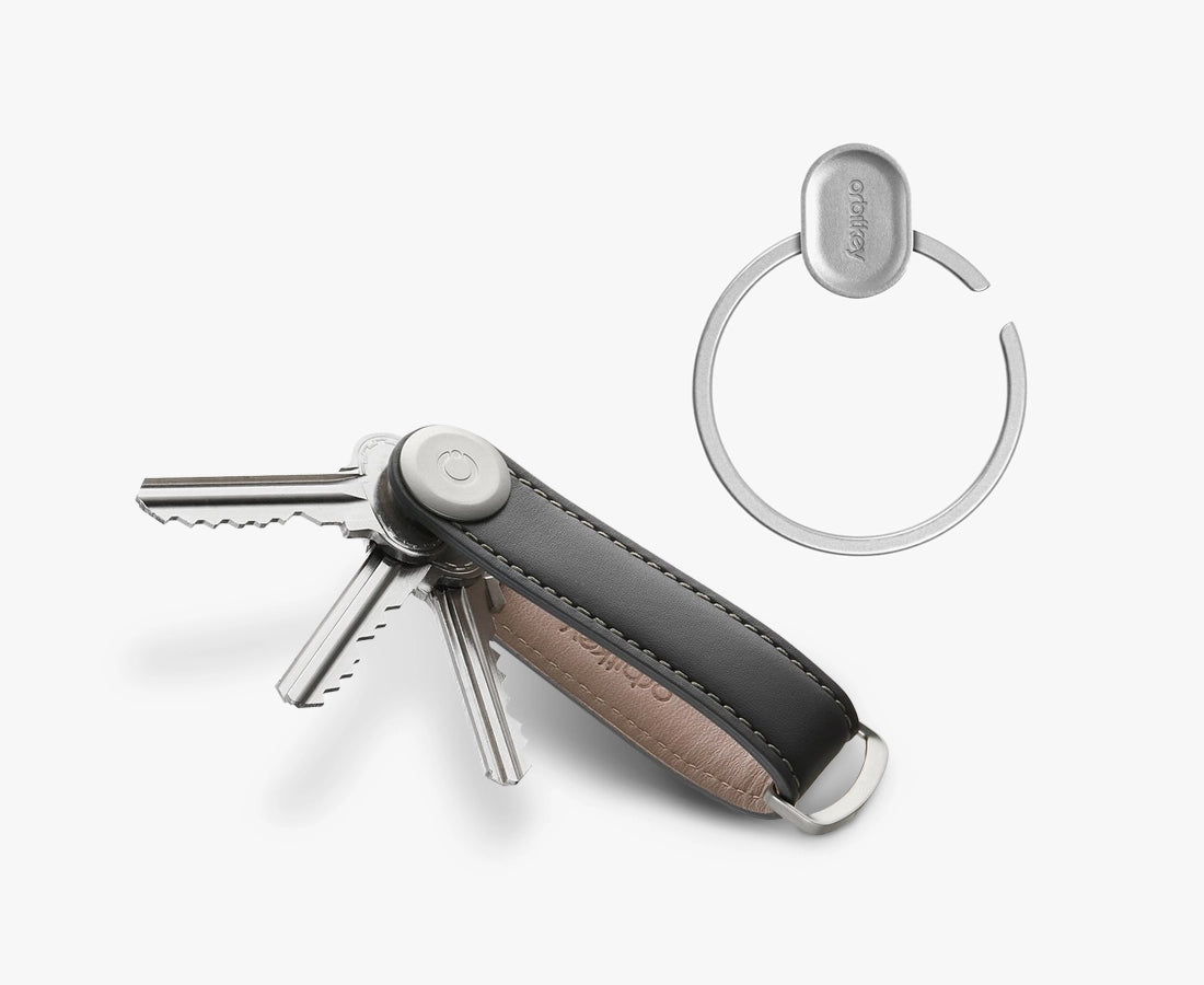 Orbitkey Leather Key Organiser + Ring V2 Bundle