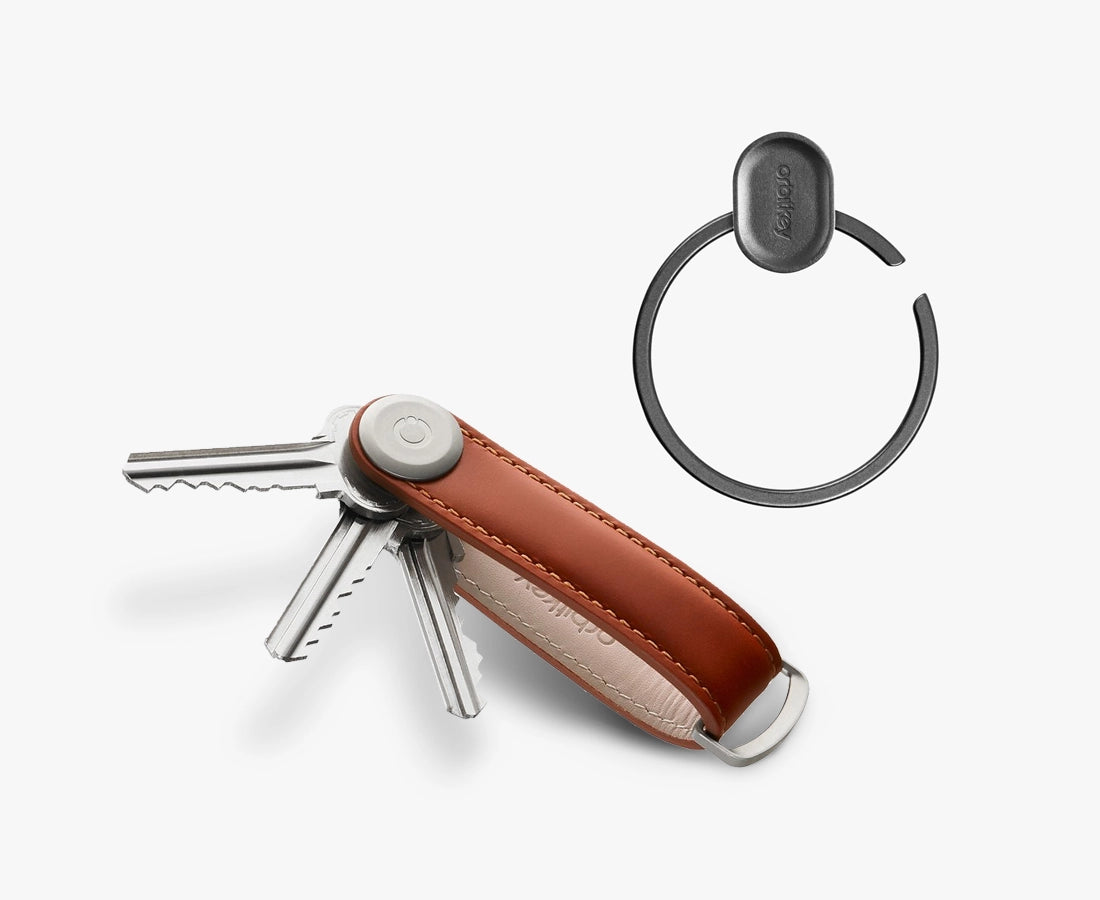 Orbitkey Leather Key Organiser + Ring V2 Bundle