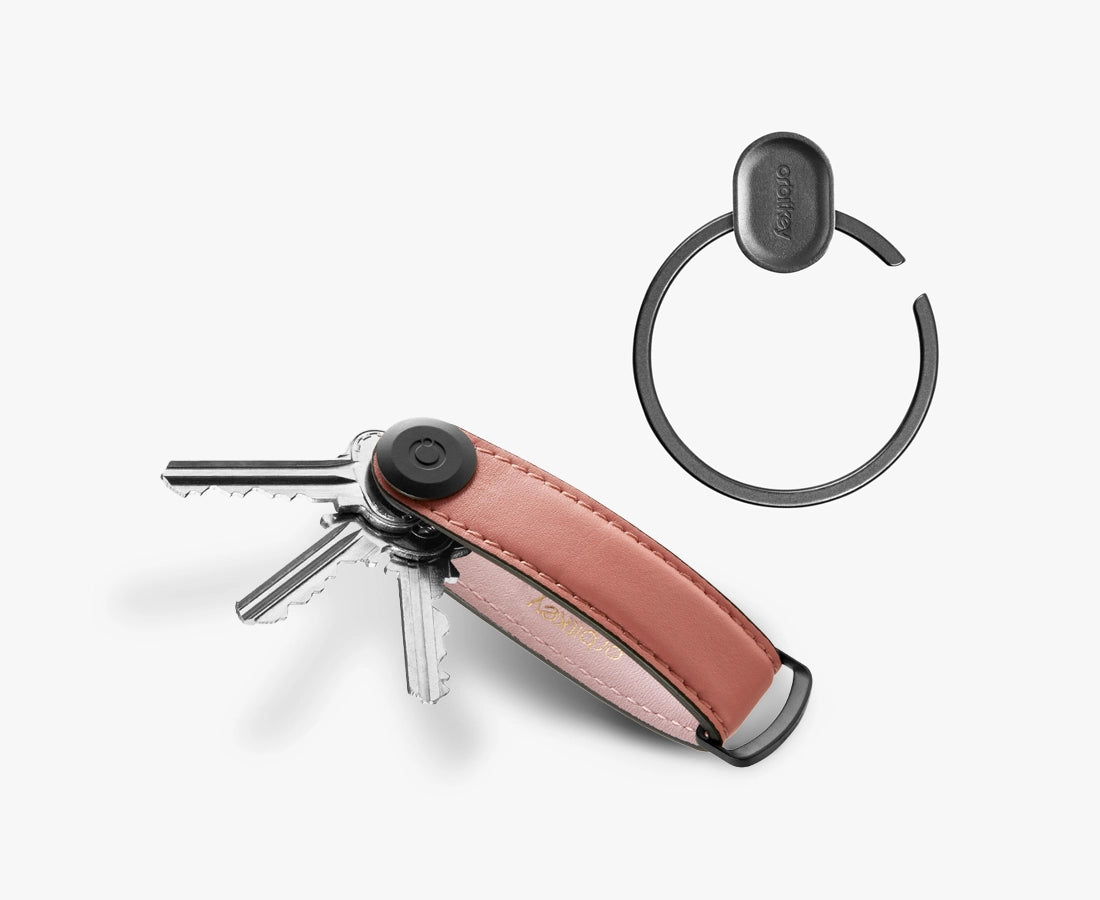 Orbitkey Leather Key Organiser + Ring V2 Bundle