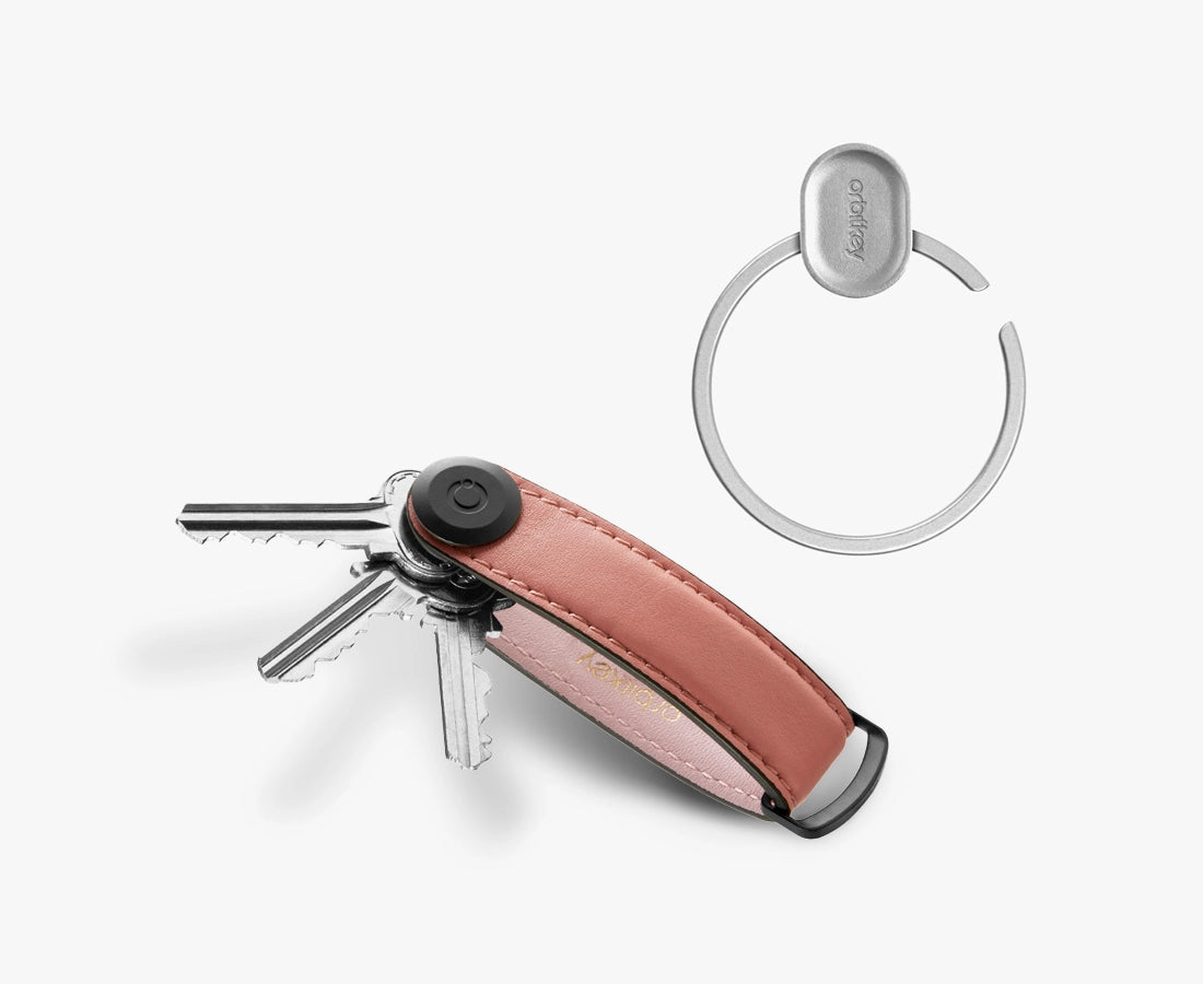Orbitkey Leather Key Organiser + Ring V2 Bundle