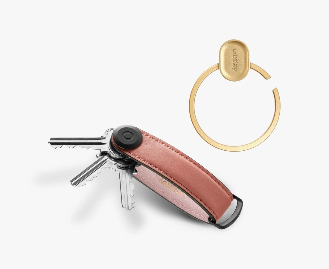 Orbitkey Leather Key Organiser + Ring V2 Bundle