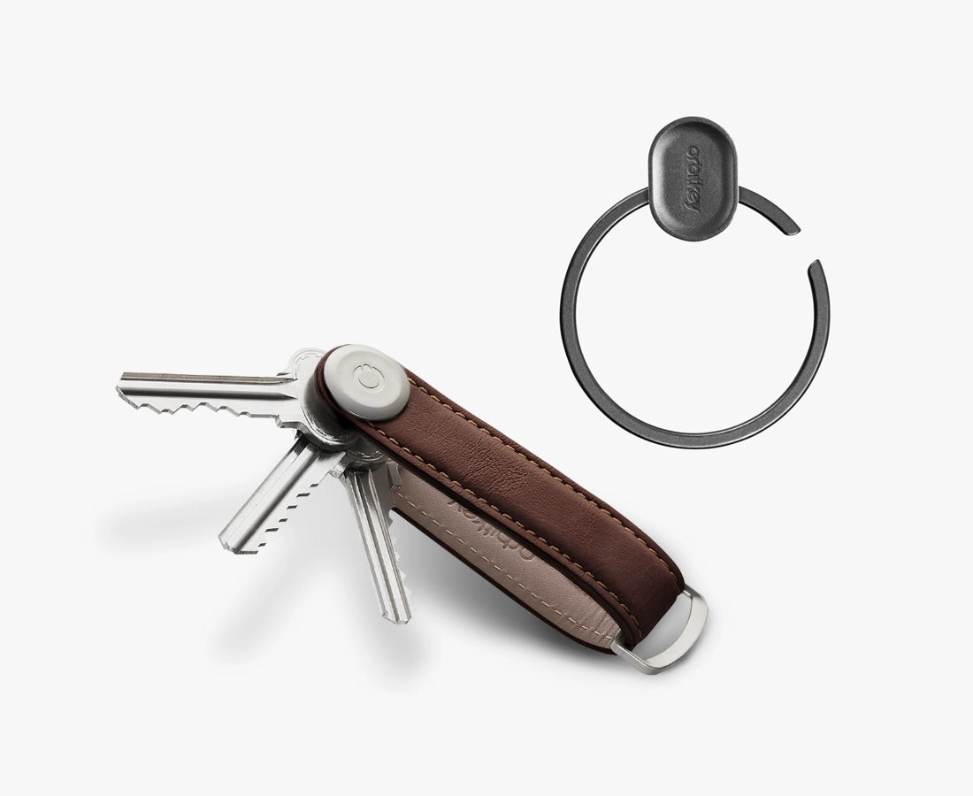 Orbitkey Leather Key Organiser + Ring V2 Bundle