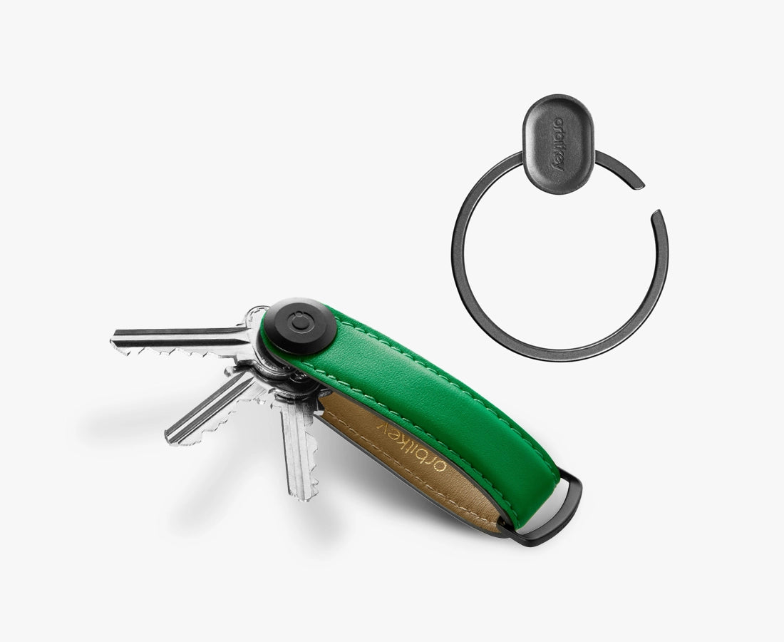 Orbitkey Leather Key Organiser + Ring V2 Bundle