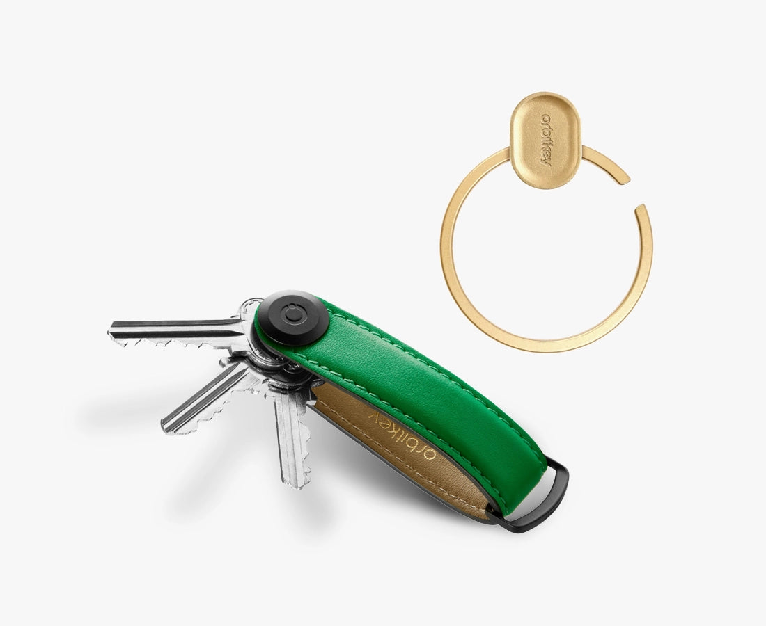 Orbitkey Leather Key Organiser + Ring V2 Bundle
