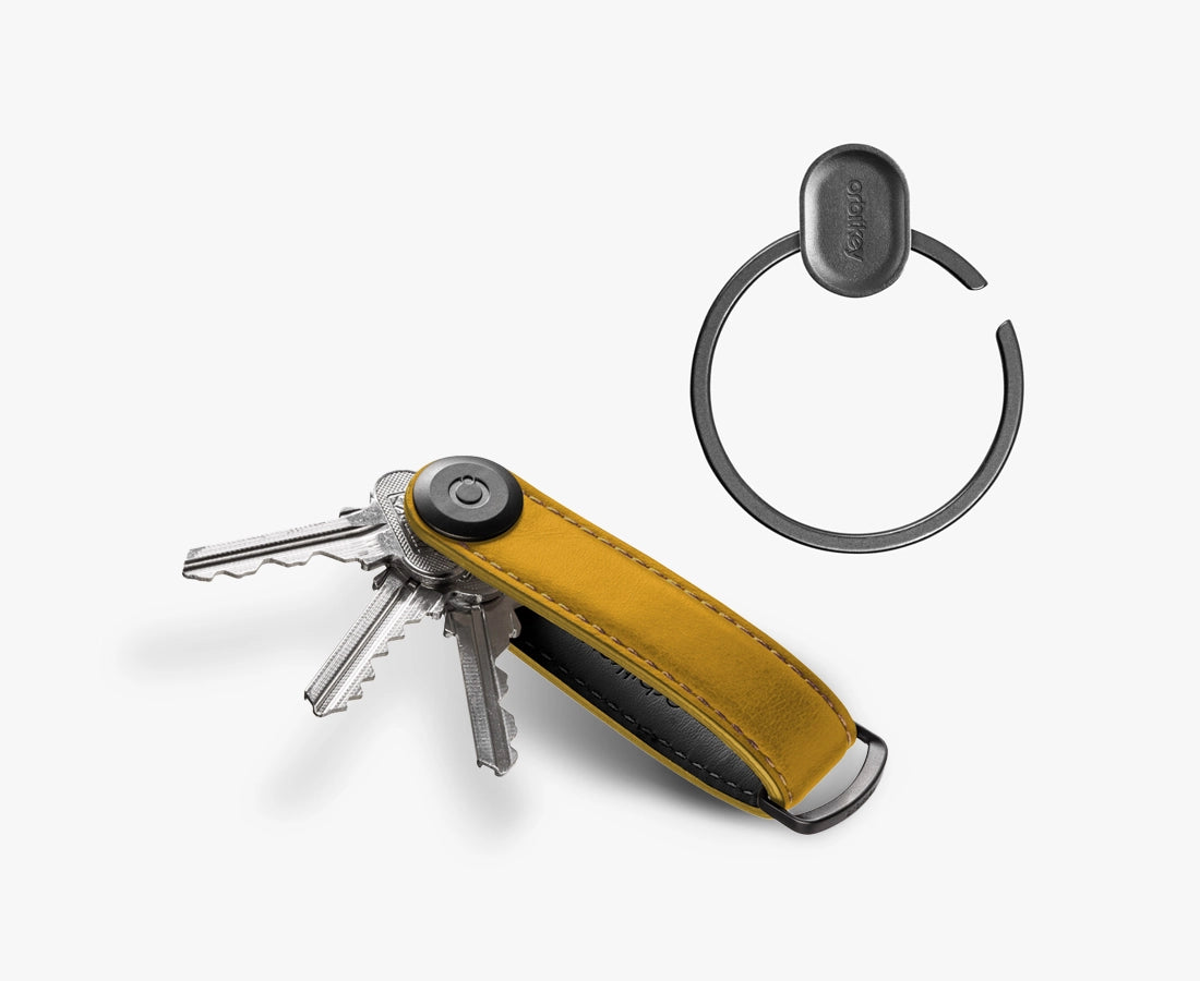Orbitkey Leather Key Organiser + Ring V2 Bundle