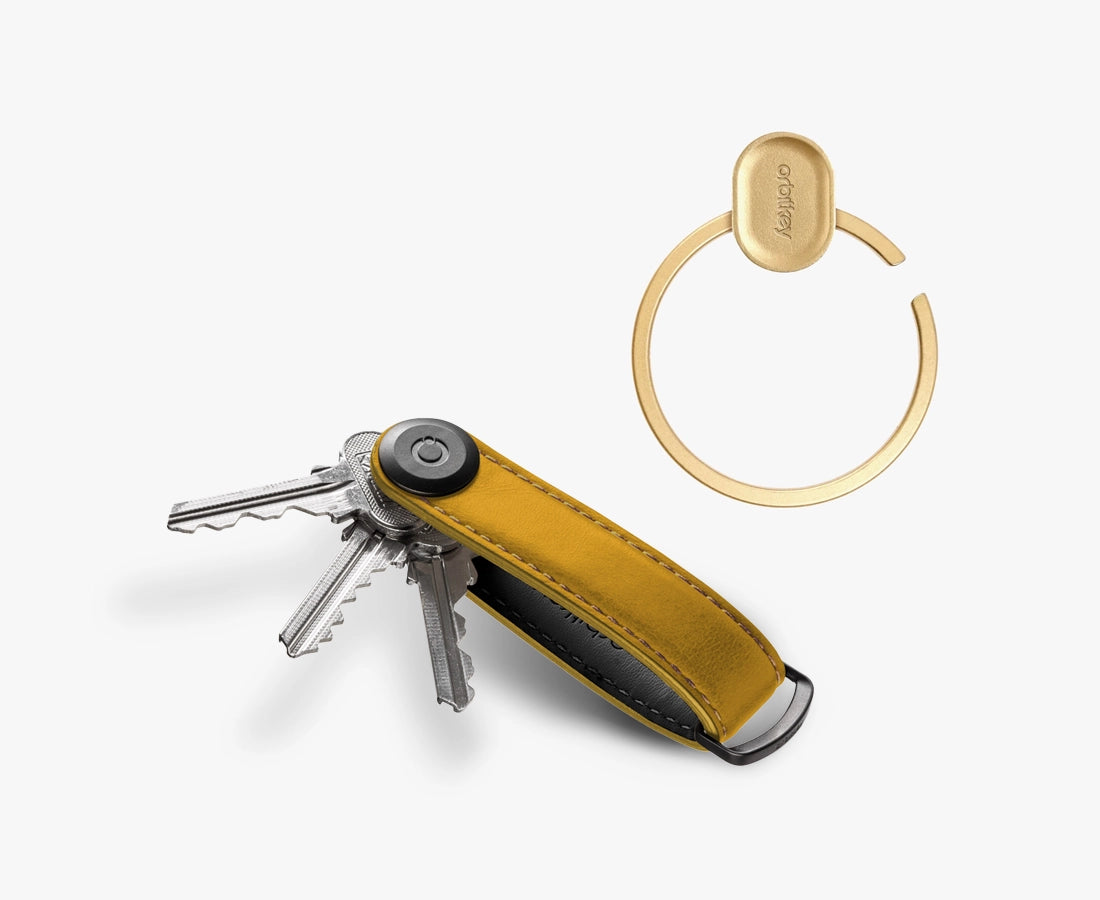 Orbitkey Leather Key Organiser + Ring V2 Bundle