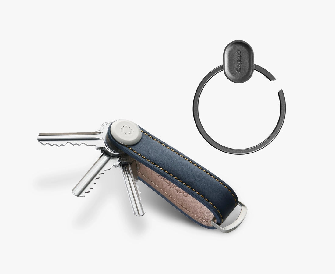 Orbitkey Leather Key Organiser + Ring V2 Bundle