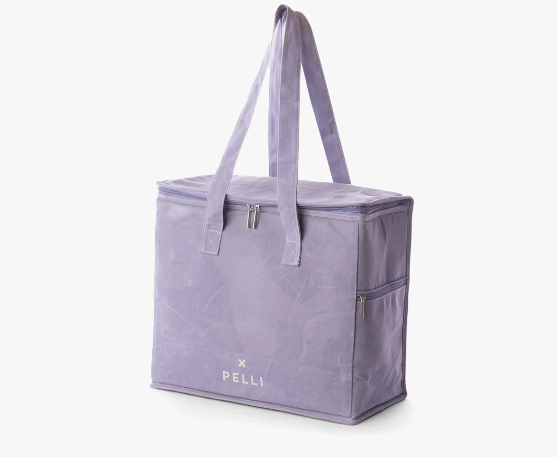 Pelli 'Chill Homie' Large Cooler Bag (Waxed Canvas) Violet