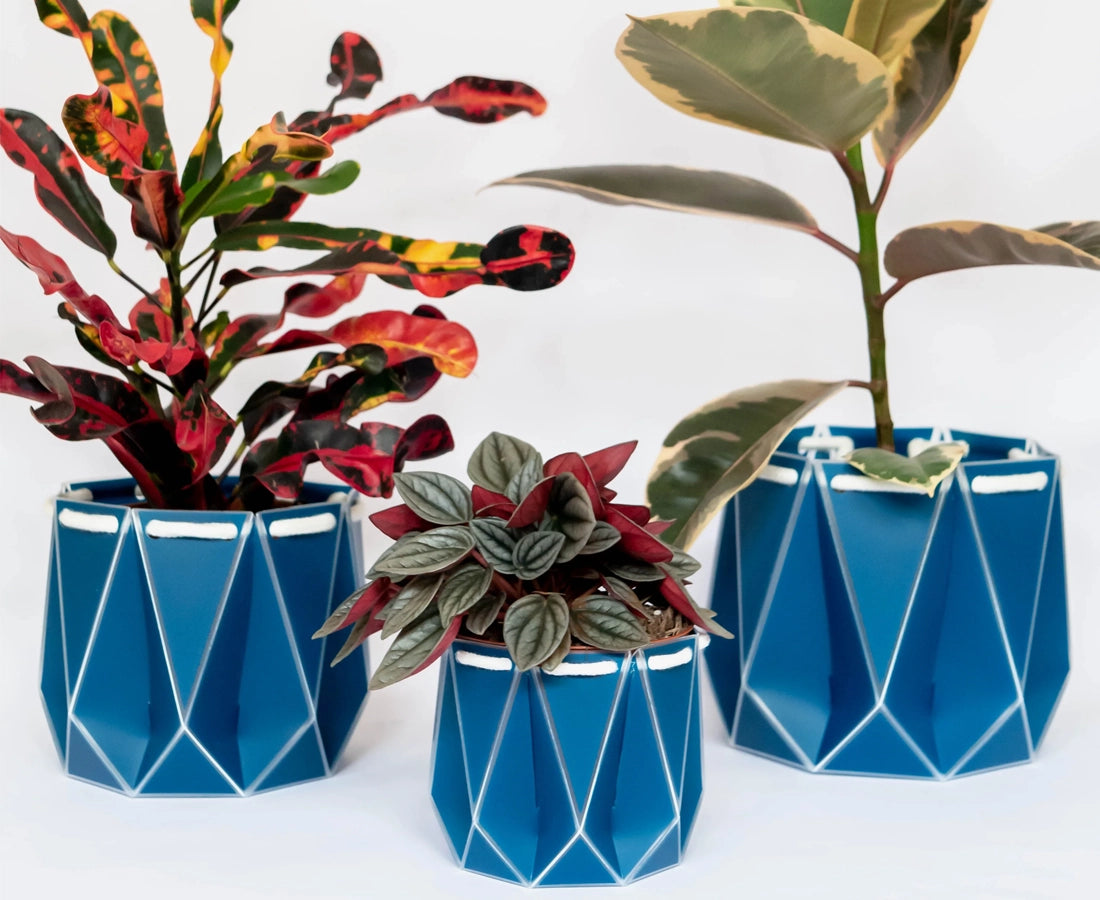 Medium POTR Self-Watering Plant Pot Navy
