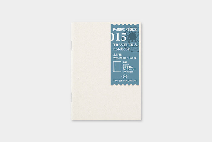 015 Traveller's Notebook Passport Watercolour Paper Refill