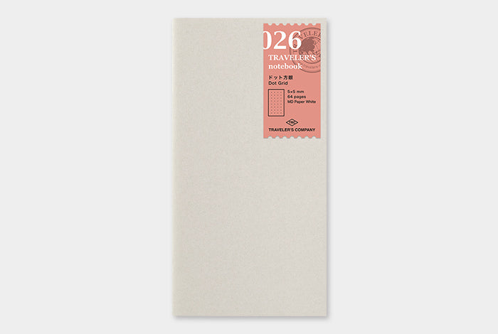 026 Traveller's Notebook Dot Grid Refill