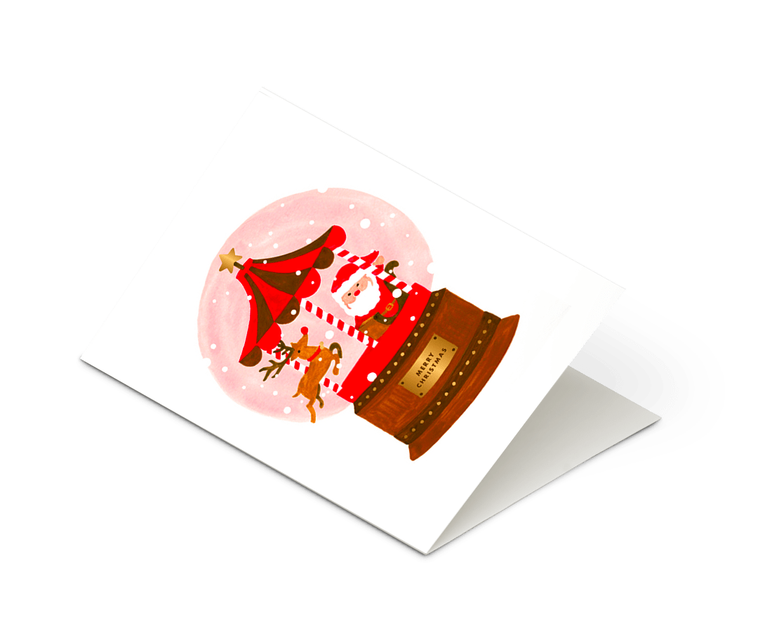 All The Ways To Say - 'Christmas Santa Snowglobe' Card
