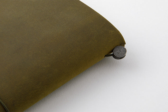 Traveler's Company Japan Leather Notebook. Large Size. Starter Kit Olive