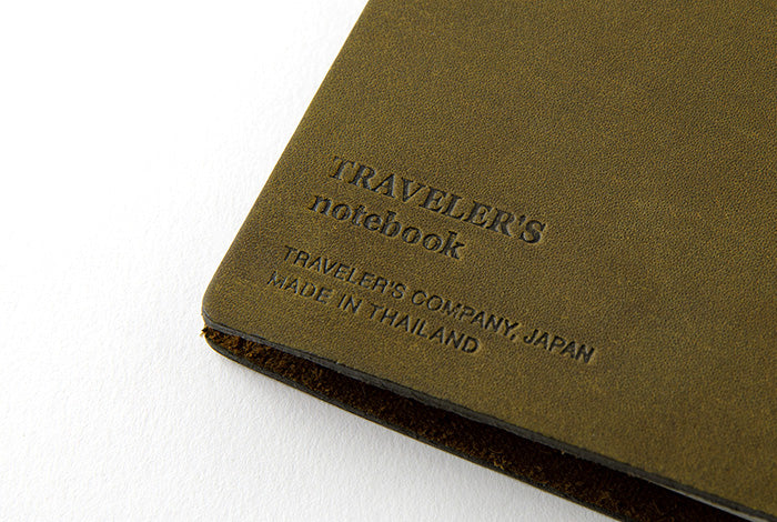 Traveler's Company Japan Leather Notebook. Large Size. Starter Kit Olive