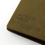 Traveler's Company Japan Leather Notebook. Large Size. Starter Kit Olive