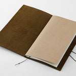 Traveler's Company Japan Leather Notebook. Large Size. Starter Kit Olive