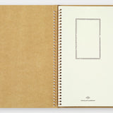 Travelers Company Japan Spiral Ring Notebook A5 Slim Blank Kraft Paper