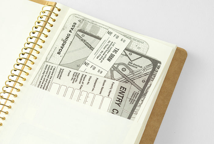 Travelers Company Japan Spiral Ring Notebook A5 Slim Paper Pocket