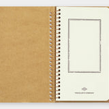 Travelers Company Japan Spiral Ring Notebook A6 Blank Kraft Paper