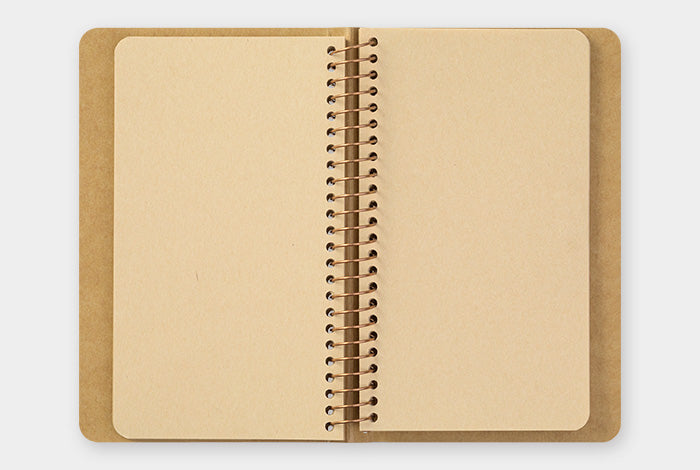 Travelers Company Japan Spiral Ring Notebook A6 Blank Kraft Paper