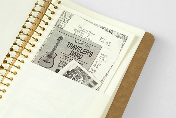Travelers Company Japan Spiral Ring Notebook A6 Slim Paper Pocket