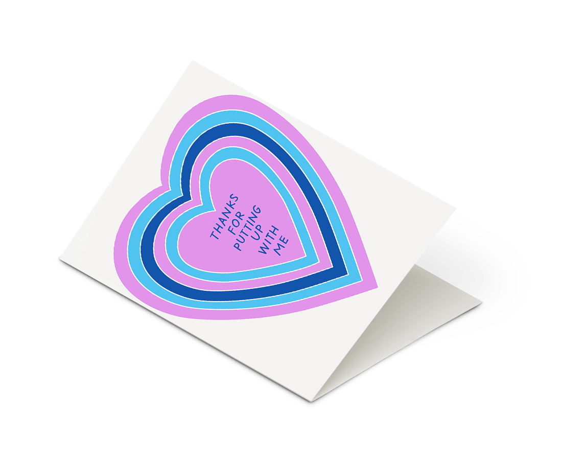 The Good Twin - 'Thanks For Putting Up With Me' Card