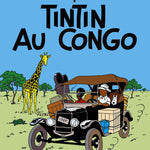 The Adventures of Tintin: Tintin Au Congo Poster in French. 50x70cm. Moulinsart. Compendium Design Store. AfterPay, ZipPay accepted.