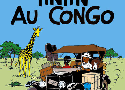 The Adventures of Tintin: Tintin Au Congo Poster in French. 50x70cm. Moulinsart. Compendium Design Store. AfterPay, ZipPay accepted.
