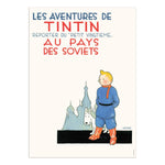 The Adventures of Tintin: Tintin au Pays des Soviets Poster in French. (Album) 50x70cm. Moulinsart. Compendium Design Store. AfterPay, ZipPay accepted.