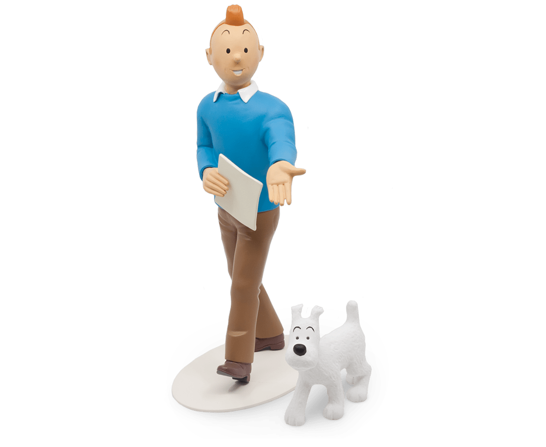 Tintin & Snowy Polychrome resin (25cm). Moulinsart. Compendium Design Store. AfterPay, ZipPay accepted.