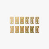 Travelers Company Japan Brass Number Paper Clips Set of 12