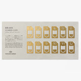 Travelers Company Japan Brass Number Paper Clips Set of 12