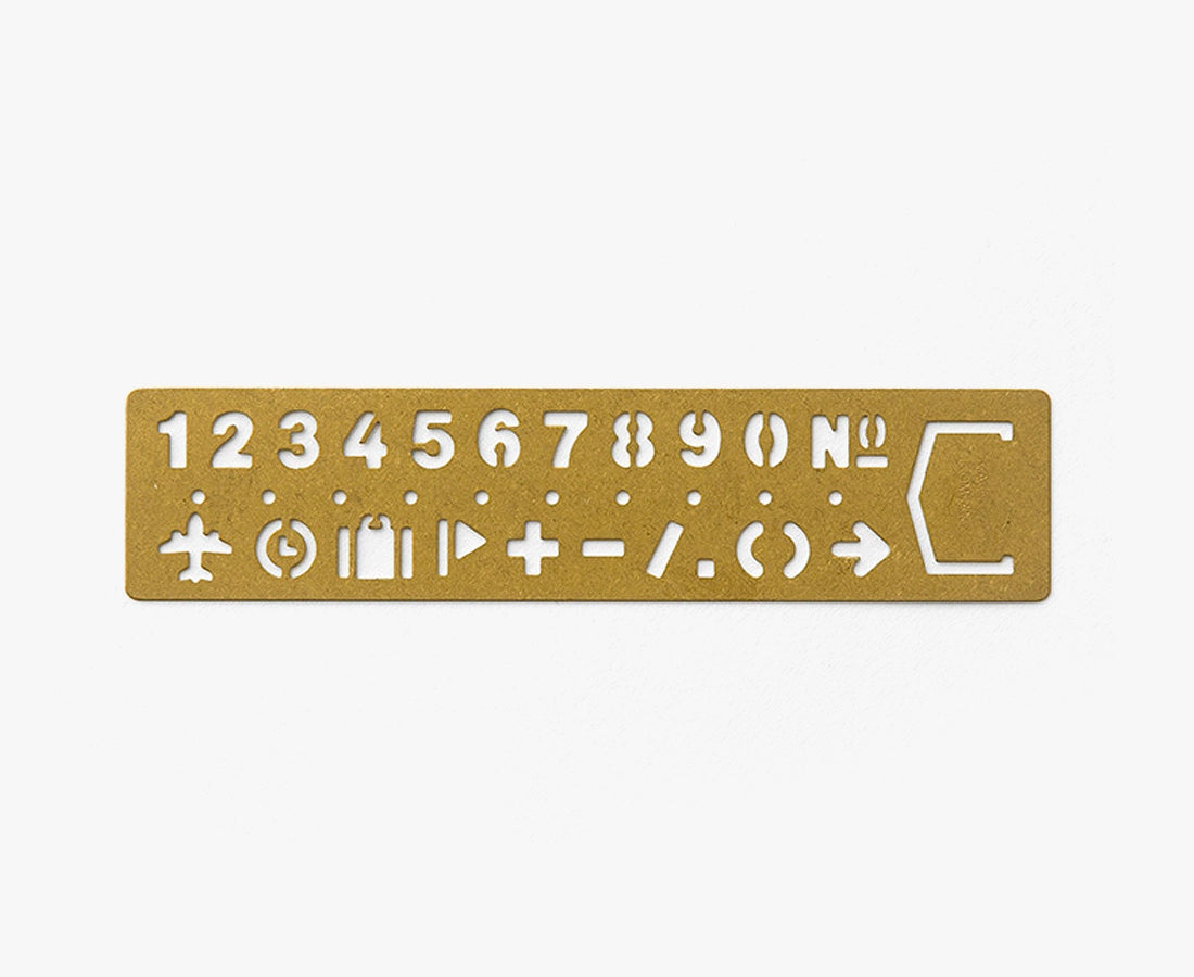 Travelers Company Japan Brass Template Bookmark Number