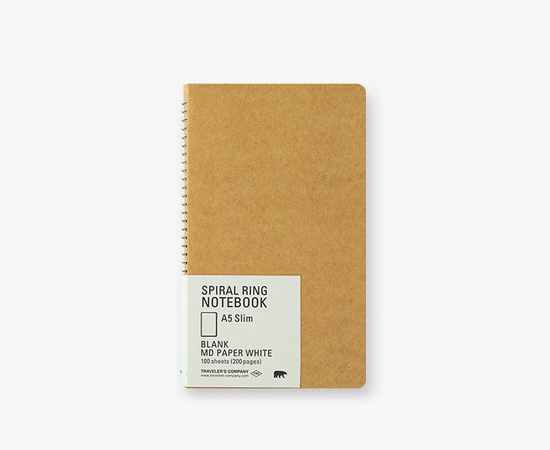 Travelers Company Japan Spiral Ring Notebook A5 Slim Blank MD Paper